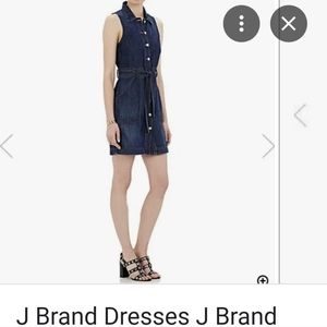 J BRAND SLEEVELESS DENIM BUTTON DOWN DRESS